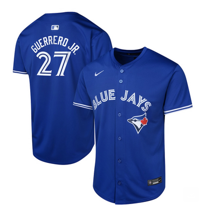 Men 2025 Toronto Blue Jays #27 Guerrero Jr blue Nike MLB Jersey 002